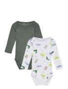 Name It Nbmbody 2P Ls Wild Lime Dino Noos Multi/patterned