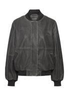 Nmaika L/S Leather Bomber Jacket Läderjacka Skinnjacka Black NOISY MAY