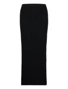 Recycled Wool Maxi Skirt Lång Kjol Black Calvin Klein