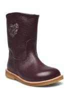 Boots - Flat - With Zipper Vinterstövlar Pull On Purple ANGULUS