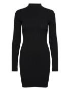 Calvin Klein Iconic Rib Mini Knit Dress Ls Svart