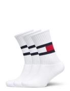 Th Men Sock 3P Flag Ecom Underwear Socks Regular Socks White Tommy Hil...