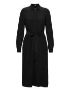 Shirt Dress With Lenzing™ Ecovero™ Knälång Klänning Black Esprit Colle...