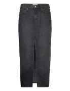 Front Split Maxi Denim Skirt Lång Kjol Black Calvin Klein Jeans