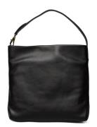 Leather Large Kassie Shoulder Bag Shopper Väska Black Lauren Ralph Lau...