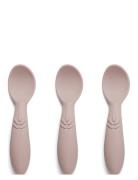Ella Silic Spoon 3-Pack Home Meal Time Cutlery Pink Nuuroo