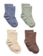 Sock 4P Ribb Sock Fashion Col Strumpor Non-slip Multi/patterned Lindex