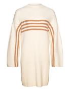 Carkatia Ls Stripe Mockneck Dress Knt Knälång Klänning Cream ONLY Carm...