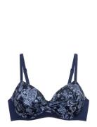 Canberra Bikini Top Swimwear Bikinis Bikini Tops Wired Bikinitops Blue...