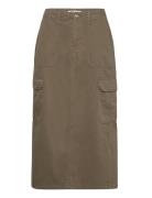 Onlmalfy Long Cargo Skirt Pnt Knälång Kjol Beige ONLY