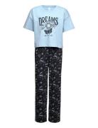 Pajama Boxy T Shirt Pyjamas Set Blue Lindex