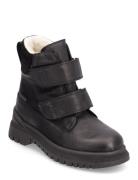 ANGULUS Boots - Flat - With Lace And Zip Svart