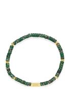 Samie - Slim Bracelet With Green Beads Armband Smycken Green Samie