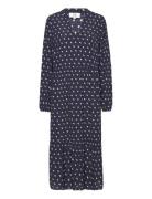 Chellienn Dress Long Knälång Klänning Navy Noa Noa