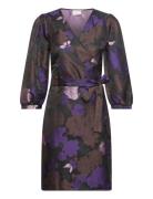 Kaffe Kavictoria Wrap Dress Brun