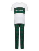 Jacjj Checked Ss Tee And Pants Set Jnr Pyjamas Set Green Jack & J S