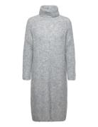 Cubrava Rollneck Dress Knälång Klänning Grey Culture