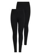 ONLY Onllive Love New Legging 2Pack Noos Svart