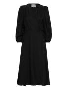 Josia Wrap Dress Knälång Klänning Black Minus