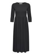 Slfbea 3/4 Knee Dress B Knälång Klänning Black Selected Femme