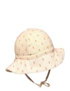 Baby Girl Sun Hat Solhatt Cream Wheat