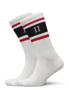 William Stripe 2-Pack Socks Underwear Socks Regular Socks White Les De...