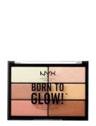 Born To Glow Highlighting Palette Highlighter Contour Smink Beige NYX ...