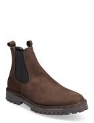 Slhricky Nubuck Chelsea Boot B Stövletter Chelsea Boot Brown Selected ...