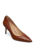 Lanette Leather Pump Shoes Heels Pumps Classic Brown Lauren Ralph Laur...