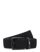 Denton 3.5 Elastic Accessories Belts Braided Belt Black Tommy Hilfiger