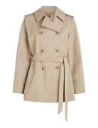 Cotton Short Trench Trench Coat Rock Beige Tommy Hilfiger