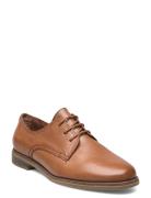 Women Lace-Up Loafers Låga Skor Brown Tamaris