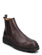 Sonny Leather Shoe Stövletter Chelsea Boot Brown Sneaky Steve