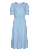 Mella Dress Knälång Klänning Blue Noella