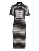 Tommy Hilfiger Reg Breton Midi Polo Dress Ss Svart