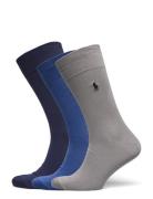 Cotton-Blend Trouser Sock 3-Pack Underwear Socks Regular Socks Grey Po...