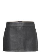 Low-Rise Foil Mini-Skirt Kort Kjol Grey Mango