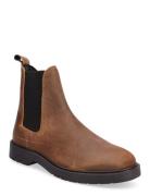 Slhtim Suede Chelsea Boot Stövletter Chelsea Boot Brown Selected Homme