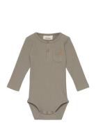 Lil'Atelier Nbmdimo Ls Slim Body Lil Khaki Green