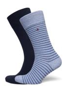 Th Men Small Stripe Sock 2P Underwear Socks Regular Socks Blue Tommy H...