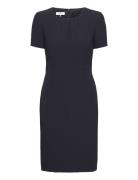 Dress Woven Knälång Klänning Navy Gerry Weber