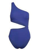 Swimsuit Trina Rib Baddräkt Badkläder Blue Lindex
