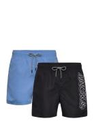 Jpstfiji Jjswim Double Logo 2Pk Mp Badshorts Black Jack & J S