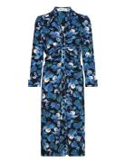 Dvf Sheska Midi Dress Knälång Klänning Blue Diane Von Furstenberg