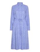 B. Copenhagen Dress-Light Woven Knälång Klänning Blue Brandtex