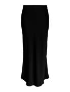 Yaspella Hw Maxi Skirt S. Noos Knälång Kjol Black YAS