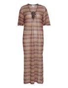 Vimarlee 3/4 Kaftan/Ef Beach Wear Brown Vila