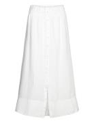 Thea Linen Skirt Lång Kjol White Ella&il