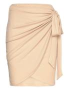 Elisea Ring Skirt Kort Kjol Beige GUESS Jeans