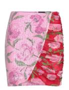 Printed Mini Skirt Kort Kjol Pink ROTATE Birger Christensen